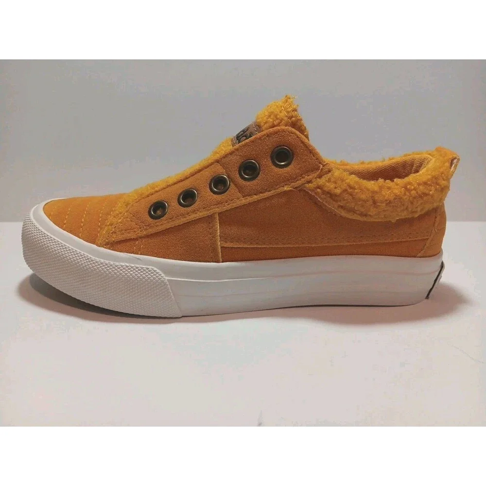 Tennis Shoes Size 1 Youth, Unisex Mudd Shoes, Yellow, Slip On